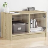 vidaXL TV ormarić sa staklenim vratima boja hrasta sonome 68x37x42 cm Cijene