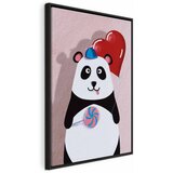  Slika - Panda with a Balloon (1 Part) Vertical 60x90 U crnom drvenom okviru | shoptok.hr