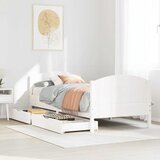  Okvir kreveta bez madraca bijeli 90 x 200 cm masivna borovina | shoptok.hr