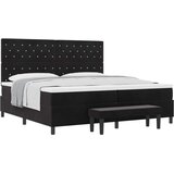  Krevet s opruga kutije s madracem Crna 200 x 200 cm Baršun | shoptok.hr