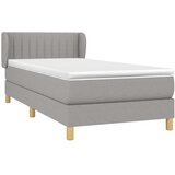  Okvir kreveta s oprugama i madrac svjetlosivi 80x200cm tkanina | shoptok.hr