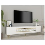 Hanah home TV komoda Dekolp2, 150x48.2x35 cm, bijelo-zlatna boja | Eponuda.ba