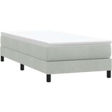 Maison Chic Box spring postelja - Vzmetna postelja brez vzmetnice Svetlo siva 80x210 cm žamet SL25052, (21890700) | Shoptok.si