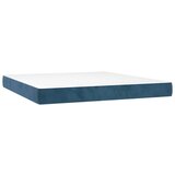 The Living Store Vzmetnica z žepkasto vzmetjo temno modra 160x200x20 cm žamet - Vzmetnica Z Žepkastimi Vzmetmi, (21495567) | Shoptok.si