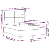Box spring krevet s madracem Krema 160 x 200 cm tkanina | shoptok.hr