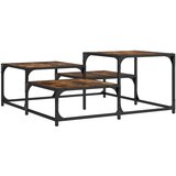  The Living Store Klubska mizica dimljen hrast 87,5x87,5x40 cm inženirski les - Klubska Mizica, (21442407) | Shoptok.si