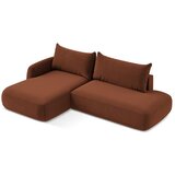 Makamii Sklopiva kutna garnitura boja terakote (s lijevim kutom/s ležaljkom) Hale – | shoptok.hr