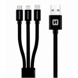 Swissten kabel 3u1 microUSB/USB-C/LIGHTNING (MFi), platneni, licencirani | shoptok.hr