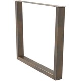  noge jedilne mize v-oblika 2 kosa naravno jeklo 100x(72-73,3)cm, (21828259) | Shoptok.si