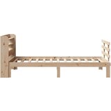 vidaXL Okvir kreveta s uzglavljem 90 x 200 cm od masivne borovine | shoptok.hr