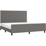  Okvir za krevet s uzglavljem sivi 160x200 cm od umjetne kože | shoptok.hr