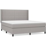  The Living Store Box spring postelja z vzmetnico svetlo siva 160x200 cm žamet - Box Spring Postelja, (21448841) | Shoptok.si