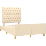  Okvir kreveta bez madraca krem 120x190 cm od tkanine | shoptok.hr