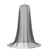 vidaXL Mreža za komarce za krevet 156 mesh Crna ⌀56 x 220 cm Poliester - 850 cm Crna 1 | shoptok.hr