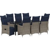  Set stola i stolica 9 kom. Siva PE ratan | shoptok.hr