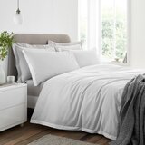 Bianca Svetlo siva 3-delna posteljnina za zakonsko posteljo iz bombažnega perkala 200x200 cm Seersucker Woven Stripe – | Shoptok.si