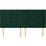  Uzglavlje s ušima tamnozeleno 183x16x118/128 cm baršunasto | Eponuda.ba