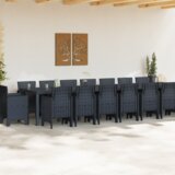  17 Dijelni Vrtni Set za Jelo Antracit Poli Ratan | shoptok.hr