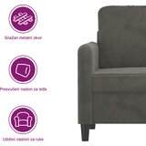  Dvosjed tamnosivi 120 cm baršunasti | shoptok.hr