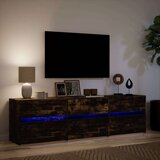 vidaXL TV ormarić s LED svjetlima boja hrasta 180x34x50 cm drveni | shoptok.hr