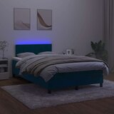  box spring s madracem LED tamnoplavi 120x200 cm baršun | shoptok.hr