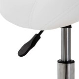  Stolica s kotačićima podesiva po visini 49-61 cm radna stolica za ured salon i masažu krem bijela | shoptok.hr