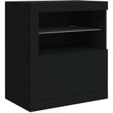  Komoda s LED svjetlima crna 162 x 37 x 67 cm | shoptok.hr