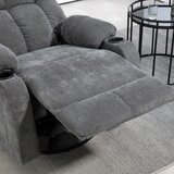  Fotelja na razvlačenje s osloncem za noge okretna do 150 kg čelični okvir 88x96x108 cm tamno siva | shoptok.hr