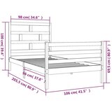  Okvir za krevet od masivne borovine 100 x 200 cm | shoptok.hr