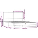 Metalni okvir kreveta s uzglavljem boja hrasta sonome 140x200cm | shoptok.hr