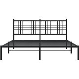  Metalni okvir za krevet s uzglavljem crni 150x200 cm | shoptok.hr