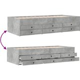  Dnevni krevet s ladicama bez madraca siva boja betona 90x190 cm | shoptok.hr