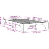  Konstrukcija postelje Voskast rjav 120 x 200 cm, (5000126667) | Shoptok.si