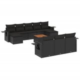  11-dijelni set vrtnih sofa od poliratana s jastucima crni | shoptok.hr