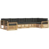 vidaXL Zunanja garnitura za sedenje z blazino 7 pcs Bela in antracit, (5000281896) | Shoptok.si