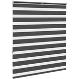 vidaXL Zavjesa zebra crna 125x150 cm širina tkanine 120,9 cm poliester | shoptok.hr