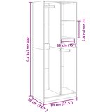 Ormar siva boja betona 80x50x200 cm od konstruiranog drva | shoptok.hr