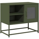vidaXL TV omarica olivno zelena 68x39x60,5 cm jeklo | Shoptok.si