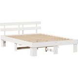 vidaXL Konstrukcija postelje Bela 140 x 200 cm Trden borov les, (5000022805) | Shoptok.si