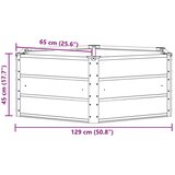 Cvetlično korito Slonokoščena 129 x 129 x 45 cm Jeklo, (5000207380) | Shoptok.si