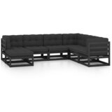 Maison Chic Seti vrtnega pohištva - Vrtna garnitura - Vrtni pohištvo set 7-delna z blazinami trdna borovina, (21801410) | Shoptok.si
