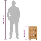  Košara za rublje 35 x 25 x 60 cm od masivne tikovine | Eponuda.com