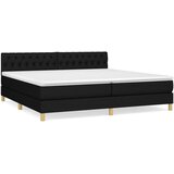  Krevet s oprugama i madracem crni 200x200 cm od tkanine | shoptok.hr