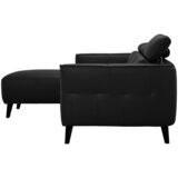 MID.YOU KOTNA SEDEŽNA GARNITURA, pravo usnje črna | Shoptok.si
