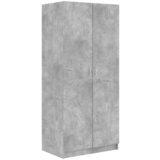Furnova Garderobna omara betonsko siva 80x52x180 cm iverna plošča, (21930118) | Shoptok.si