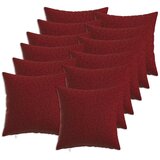  Jastuk s jastukom HEERLEN 12 kom. Vinska crvena Tkanina - boja crnog vina 45 x 45 cm 12 | shoptok.hr