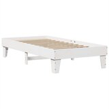 vidaXL Posteljni okvir brez vzmetnice bel 90x200 cm trdna borovina | Shoptok.si