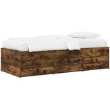  Okvir kreveta s pohranom s ladicama Dimljeni hrast 80 x 200 cm | shoptok.hr