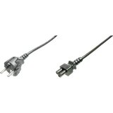Digitus tok priključni kabel [1x varnostni moški konektor - 1x deteljičast ženski konektor C5] 1.20 m črna, (20414077) | Shoptok.si