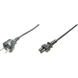 tok priključni kabel [1x varnostni moški konektor - 1x deteljičast ženski konektor C5] 1.20 m črna, (20414077)